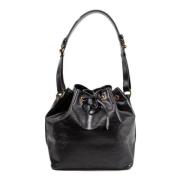 Pre-owned Leather shoulder-bags Louis Vuitton Vintage , Black , Dames