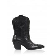 Elegante Westernlaars van zwart leer Dwrs , Black , Dames