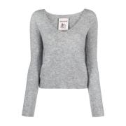 Stijlvolle Sweater Collectie Semicouture , Gray , Dames