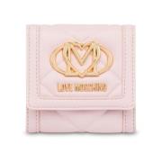 Stijlvolle Portemonnees in Poederkleur Love Moschino , Pink , Dames