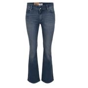 Flare jeans in vuilblauwe denim DNM Pure , Blue , Dames