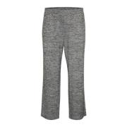 Grijze Melange Broek met Relaxte Pasvorm Kaffe Curve , Gray , Dames