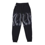 Zwarte Jogger Broek met Elastische Taille Octopus , Black , Heren