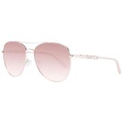 Roségouden Aviator Zonnebril Guess , Yellow , Dames