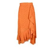 Metallic Viscose Rok L'Autre Chose , Orange , Dames