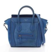 Pre-owned Suede celine-bags Celine Vintage , Blue , Dames