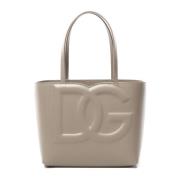 Geëtst Logo Beige Tassen Dolce & Gabbana , Beige , Dames