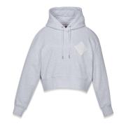 Essential Logo Patch Cropped Hoodie MCM , Gray , Dames