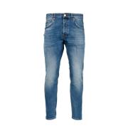 Denim Five-Pocket Wijde Pijp Jeans Don The Fuller , Blue , Heren