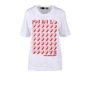 Witte T-shirt uit Love Moschino Collection Love Moschino , White , Dam...