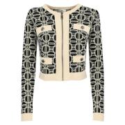 Geknipte Cardigan in Viscose Zwart Elisabetta Franchi , Multicolor , D...