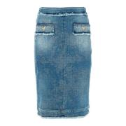 Stijlvolle Strass Rok Manila Grace , Blue , Dames