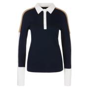 Navy Polo Shirt Klassieke Stijl Marc Cain , Blue , Dames