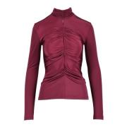 Top van polyestermix met unieke stijl Nineminutes , Purple , Dames