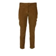 Casual Katoenmix Lyocell Broek Dondup , Brown , Dames