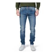 Blauwe Versleten Jeans voor Heren GAS , Blue , Heren