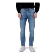 Blauwe versleten effect heren jeans GAS , Blue , Heren