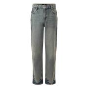 Straight Leg Denim Jeans Represent , Gray , Heren