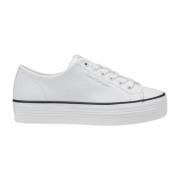 Leren Dames Sneakers Lente/Zomer Collectie Calvin Klein Jeans , White ...