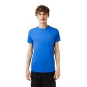 Heren T-shirt van katoen Lacoste , Blue , Heren