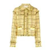 Tweed Jackets Msgm , Yellow , Dames