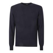 Luxe Cashmere Crew Neck Sweater Z Zegna , Blue , Heren