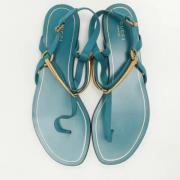 Pre-owned Leather sandals Gucci Vintage , Blue , Dames