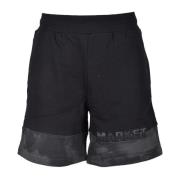 Katoenen Bermuda Shorts Market , Black , Heren