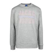 Casual Sweatshirt met Katoenmix Jack & Jones , Gray , Heren