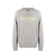 Grijze Sweatshirts - Regular Fit Balmain , Gray , Heren