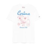 Witte T-shirts en Polos met Voorkant Print MC2 Saint Barth , White , H...