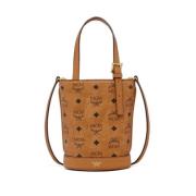 Aren Schoudertas in Visetos MCM , Brown , Dames