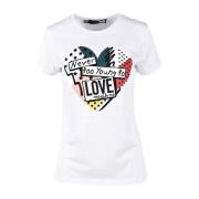 Witte T-shirt uit Love Moschino Collection Love Moschino , White , Dam...