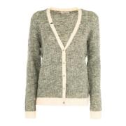 V-hals Cardigan voor Vrouwen Sun68 , Gray , Dames