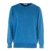 Heren Crewneck Lange Mouw Trui Cashmere Company , Blue , Heren