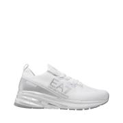 Witte casual synthetische sneakers met 5 cm rubberen zool Emporio Arma...