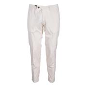 Katoenmix Slim Fit Broek Michael Coal , White , Heren