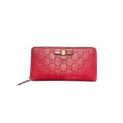 Pre-owned Leather wallets Gucci Vintage , Red , Dames