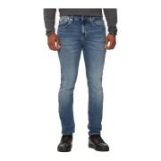 Skinny Fit Jeans - Blauw Tapered Calvin Klein , Blue , Heren