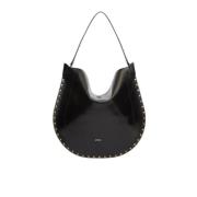 Zachte leren hobo tas met afneembare etui Isabel Marant , Black , Dame...