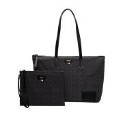 Leren Crossbody Tas Bally , Black , Dames