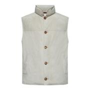 Natuurlijke Suède Donsvest Brunello Cucinelli , Beige , Heren