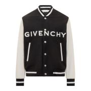 Varsity Wool Grain Jack Givenchy , Black , Heren