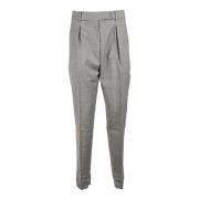 Merino Wol Elastaan Broek Max Mara Studio , Gray , Dames