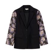 Jacquardmouw Blazer My Jewellery , Black , Dames