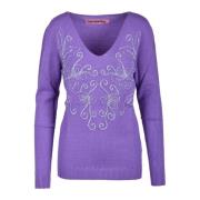 Zachte Gebreide Trui Pink Memories , Purple , Dames