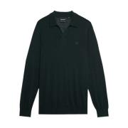 Merino Kraag Trui voor Mannen Lyle & Scott , Green , Heren