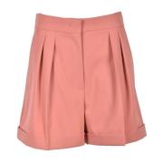 Elegant Wool Blend Shorts Max Mara , Pink , Dames