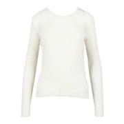 Katoenmix Stijlvolle Gebreide Top Jil Sander , White , Dames