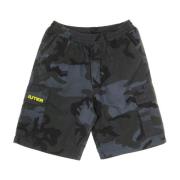 Camo Cargo Jogger Shorts in Zwart Iuter , Black , Heren